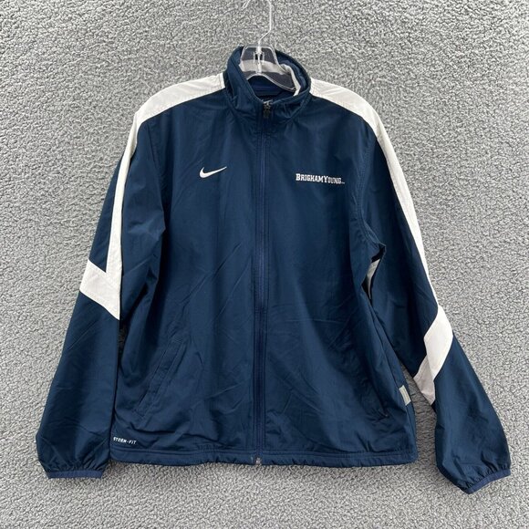Brigham Young Byu Nike Jacket Mens Large Storm Fit Full Zip Windbreaker - Picture 1 of 10